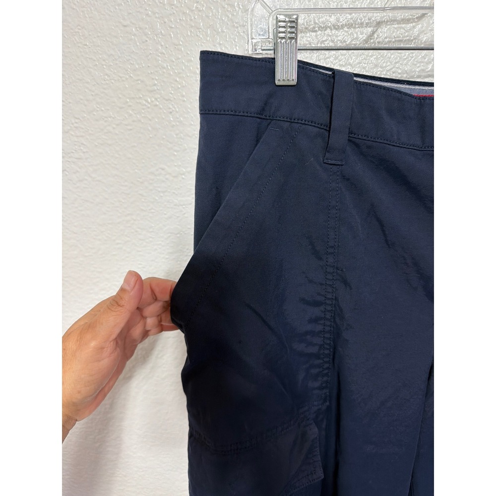 Tommy Hilfiger Navy Blue Wide Leg Cargo Pants Womens Size 12 Utility Trousers - Picture 3 of 8